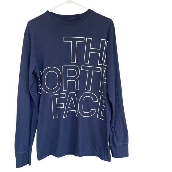 The North Face Shirt Mens Medium Long Sleeve Standard Fit Graphic Spellout - Picture 1 of 8